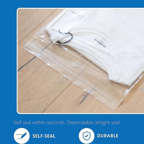 12” X 15”Clear resealable zipper top Plastic Bags ziploc Sealed Zipper (25 qty) - Picture 3 of 5